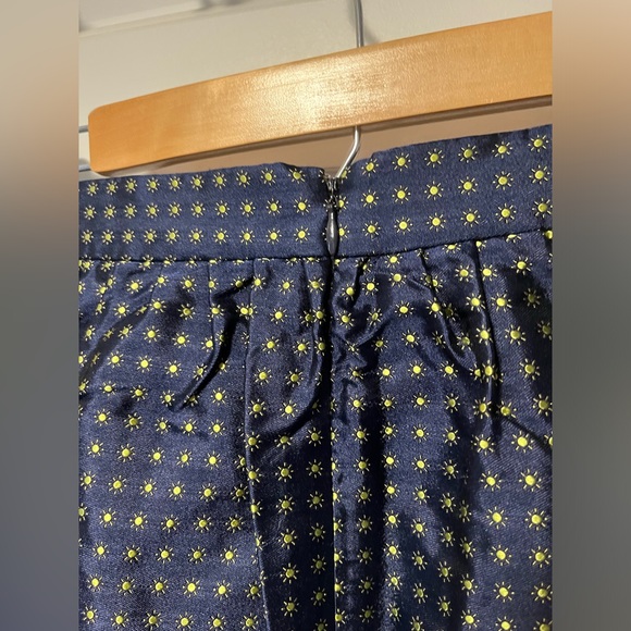 J Crew Collection Navy Sun Print Tie Silk Miniskirt - Picture 10 of 10